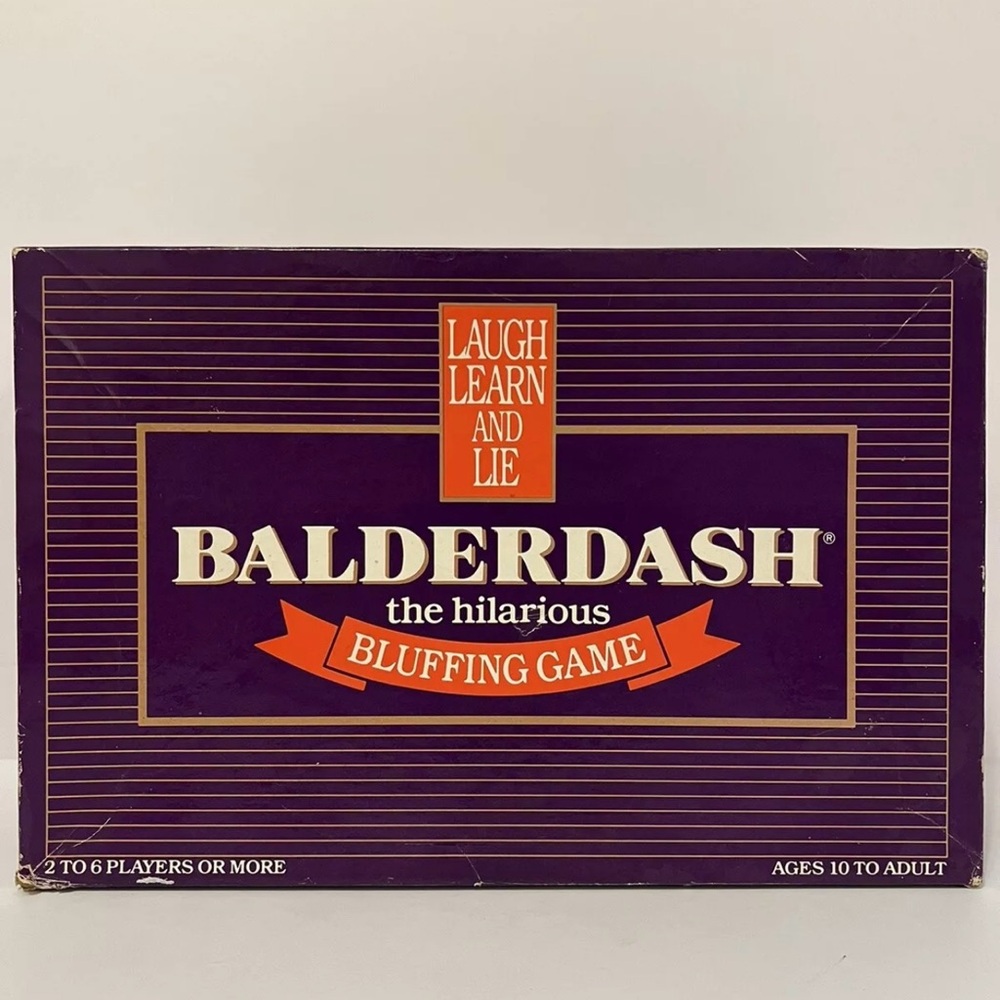 Balderdash Board Game Vintage Original 1984  Hilarious Bluffing Game - Complete
